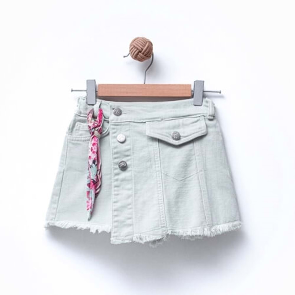 Önden Cep Detaylı Etek Şort