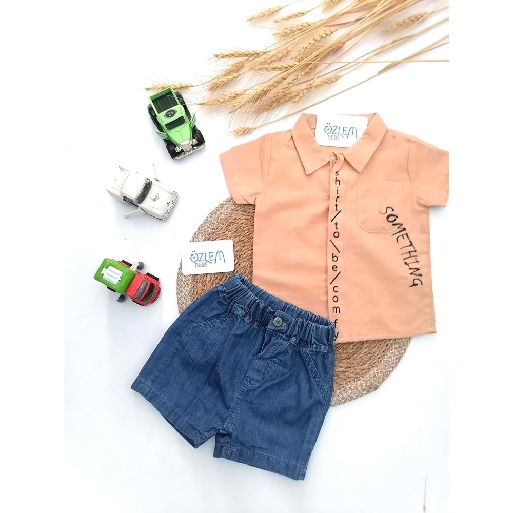 Something Gömlek&Kot Şort 2'li Takım